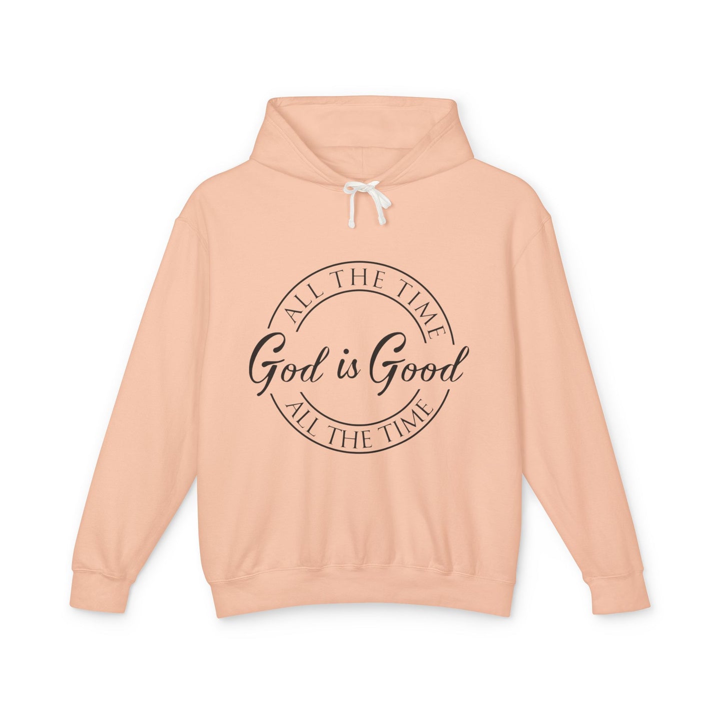 Inspirational Unisex Lightweight Hooded Sweatshirt - 'God is Good' Design