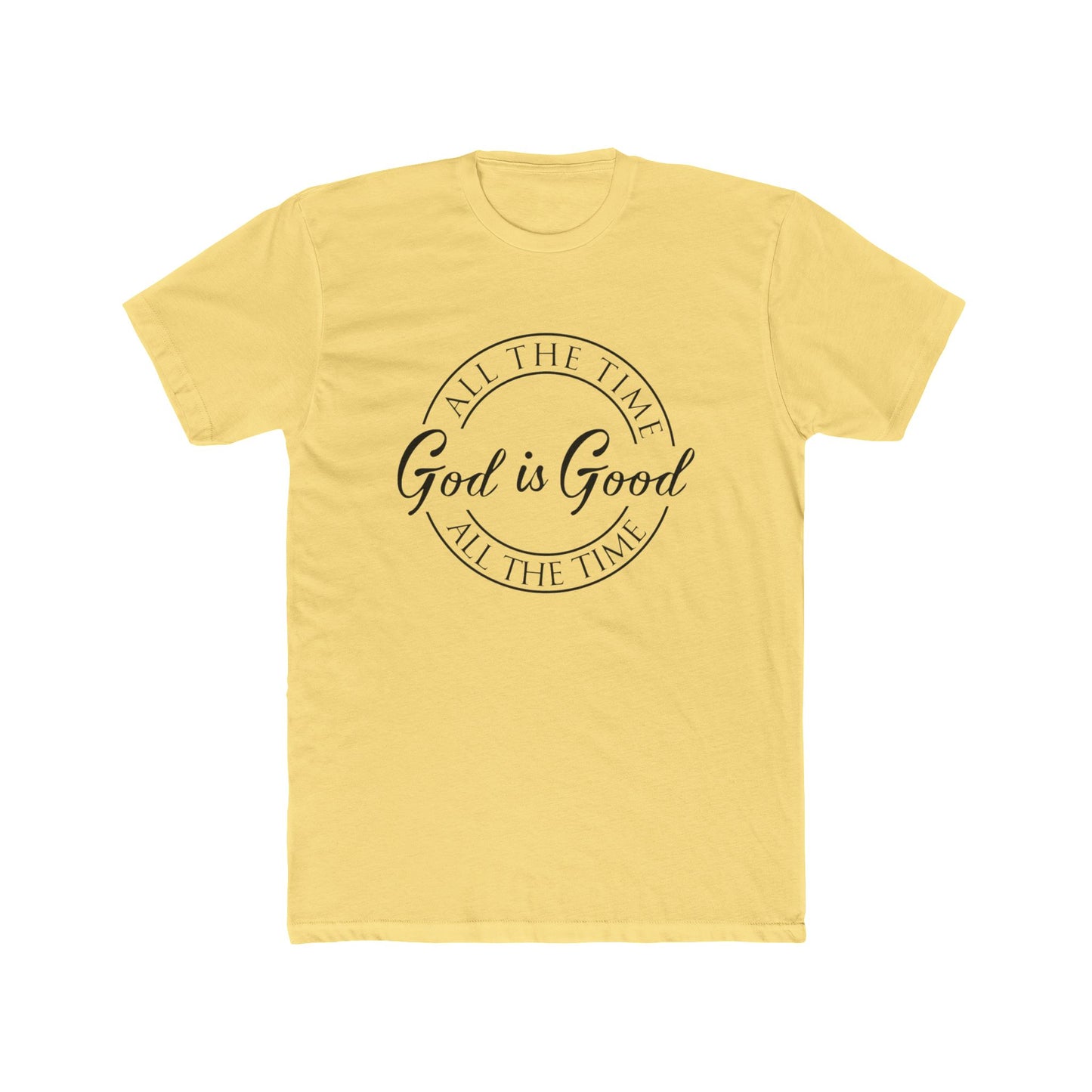 Unisex Cotton Crew Tee - "God is Good" Inspirational T-Shirt