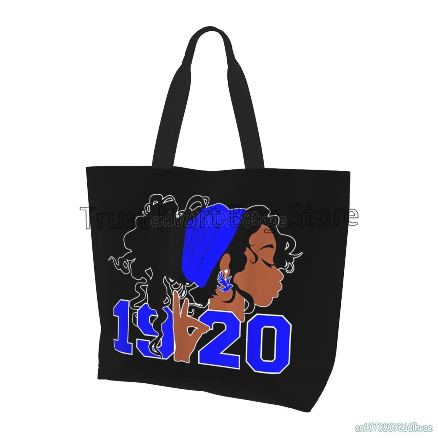 Zeta Phi Beta Beach Tote Bags Travel Totes Bag Kitchen Reusable Grocery Bags Shopping Tote for Women Foldable Waterproof