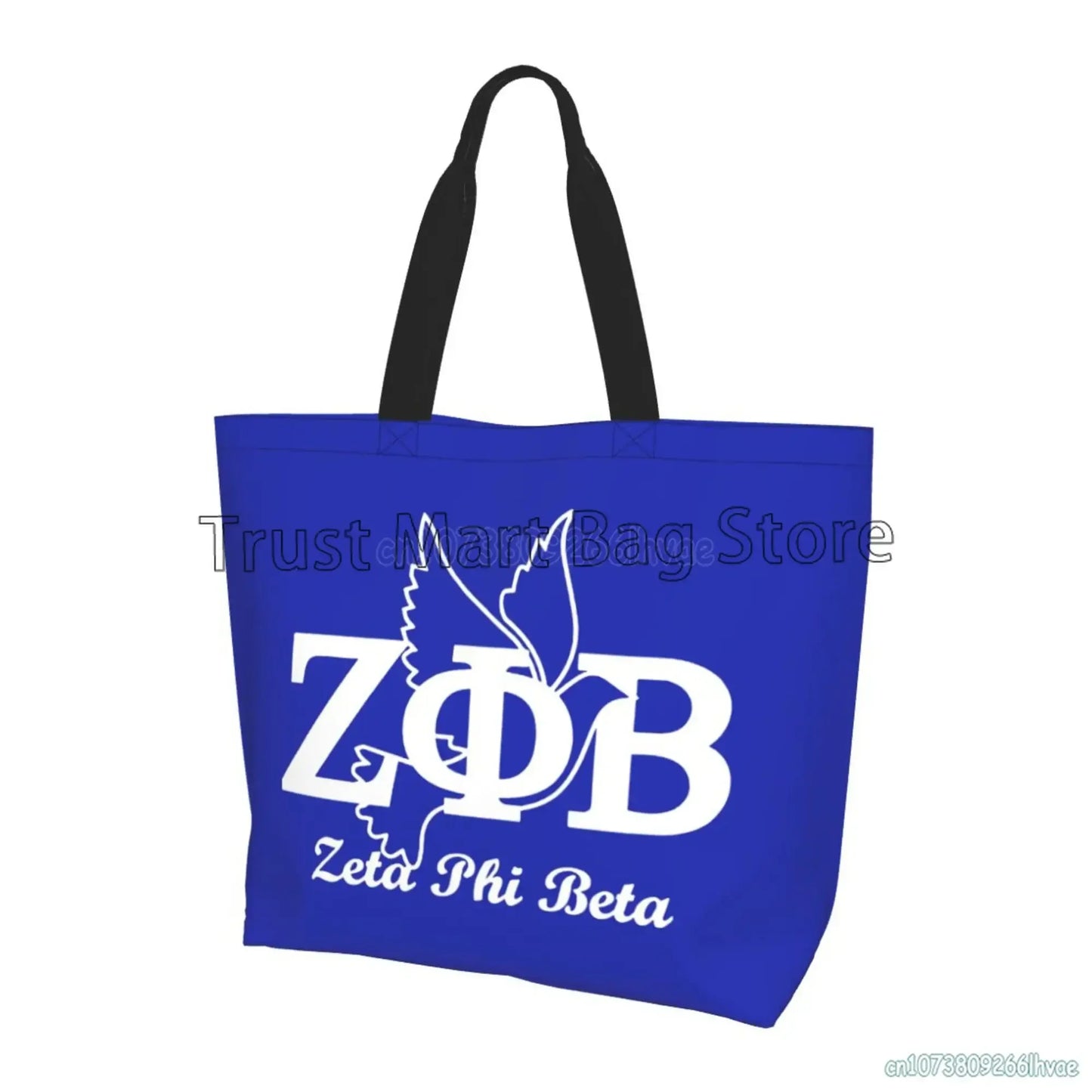 Zeta Phi Beta Beach Tote Bags Travel Totes Bag Kitchen Reusable Grocery Bags Shopping Tote for Women Foldable Waterproof