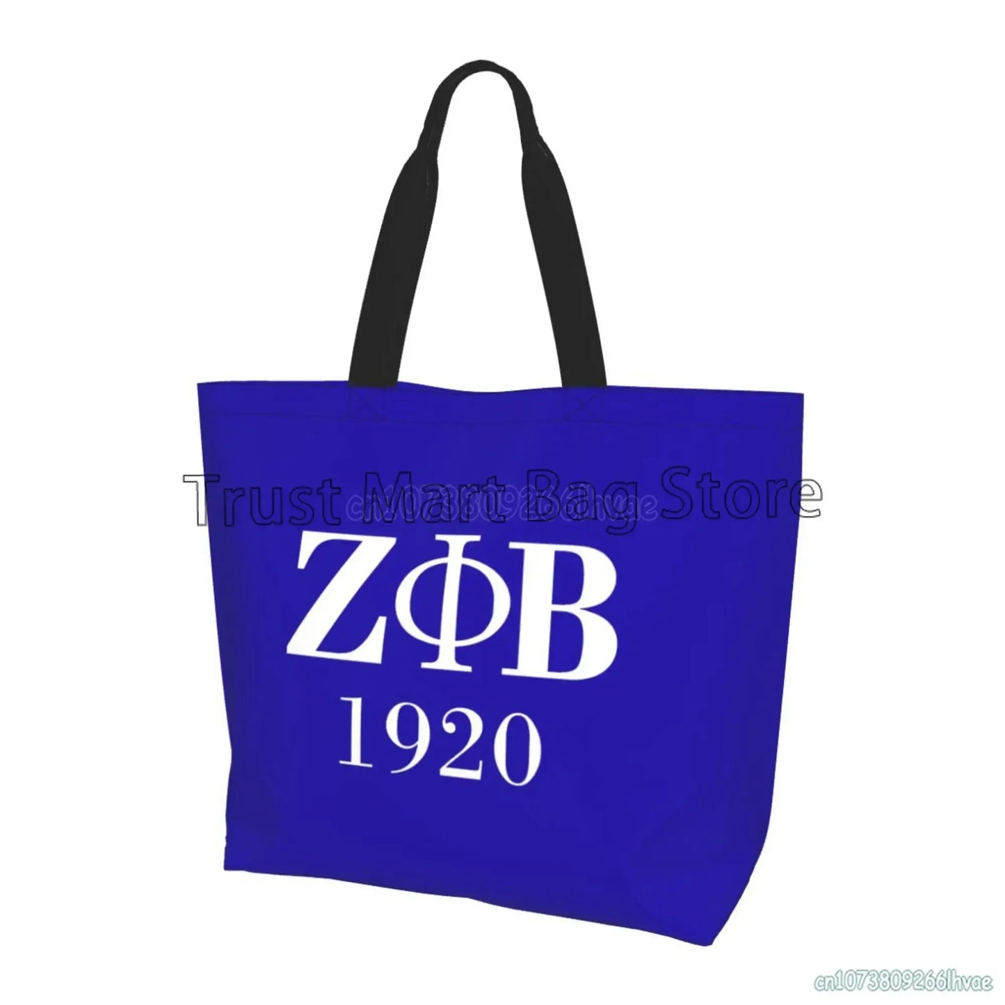 Zeta Phi Beta Beach Tote Bags Travel Totes Bag Kitchen Reusable Grocery Bags Shopping Tote for Women Foldable Waterproof