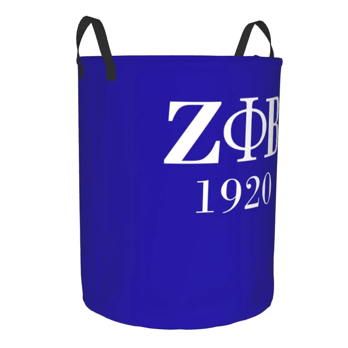 Custom Zeta Phi Beta Sorority Logo Laundry Basket Foldable Greek Letter 1920 Clothes Hamper for Nursery Kids Toys Storage Bag