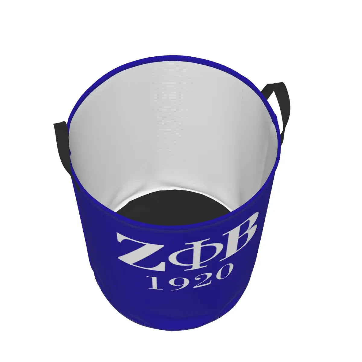 Custom Zeta Phi Beta Sorority Logo Laundry Basket Foldable Greek Letter 1920 Clothes Hamper for Nursery Kids Toys Storage Bag