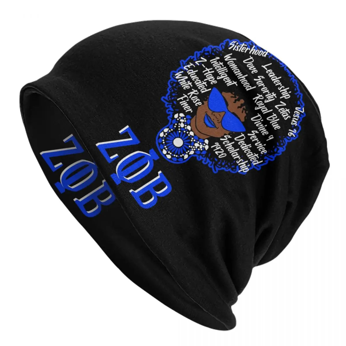 Zeta Phi Beta Sorority Logo Beanie Cap Winter Bonnet Femme Knitting Hats Hip Hop Outdoor Greek Letter 1920 Skullies Beanies Hats