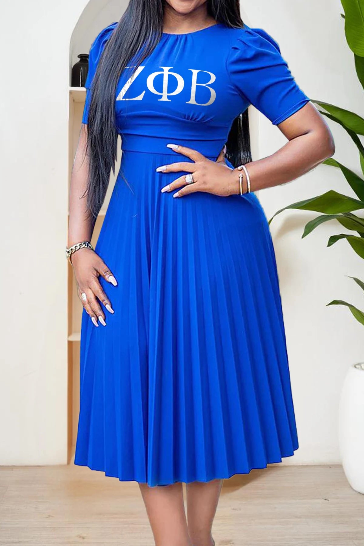 Classic Zeta Phi Beta Sorority Pleated Dress